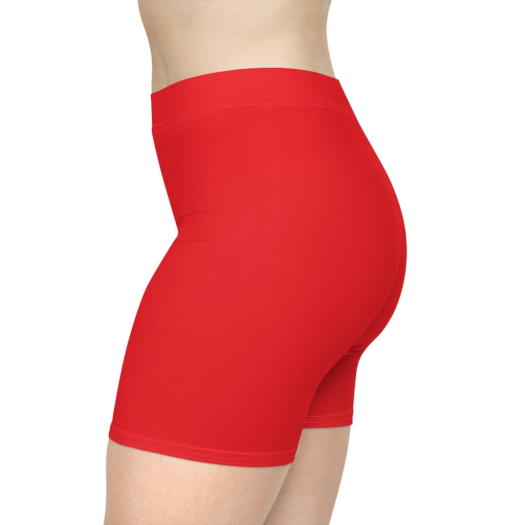 “Good Loot Logo” Red Women's Biker Shorts
