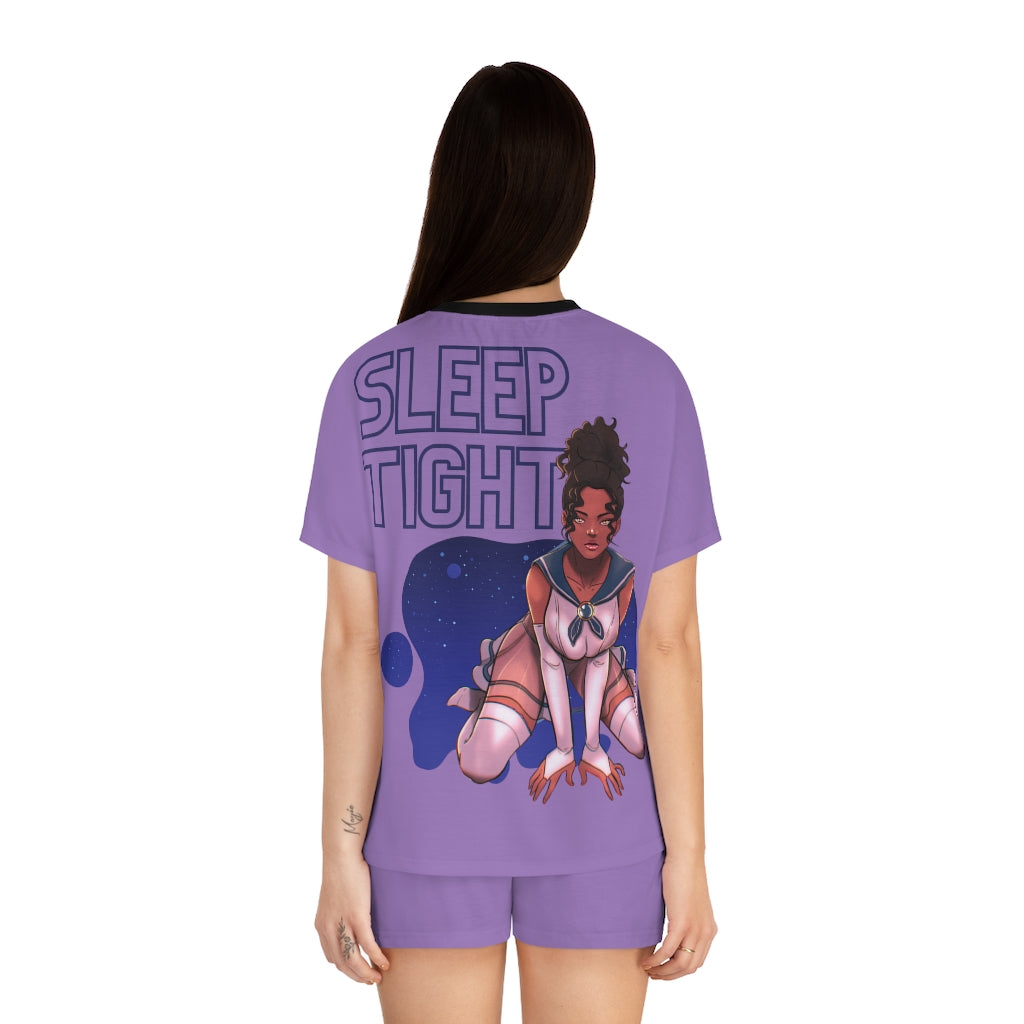 “Good Night Sleep Tight” Women's Short Pajama Set (AOP)
