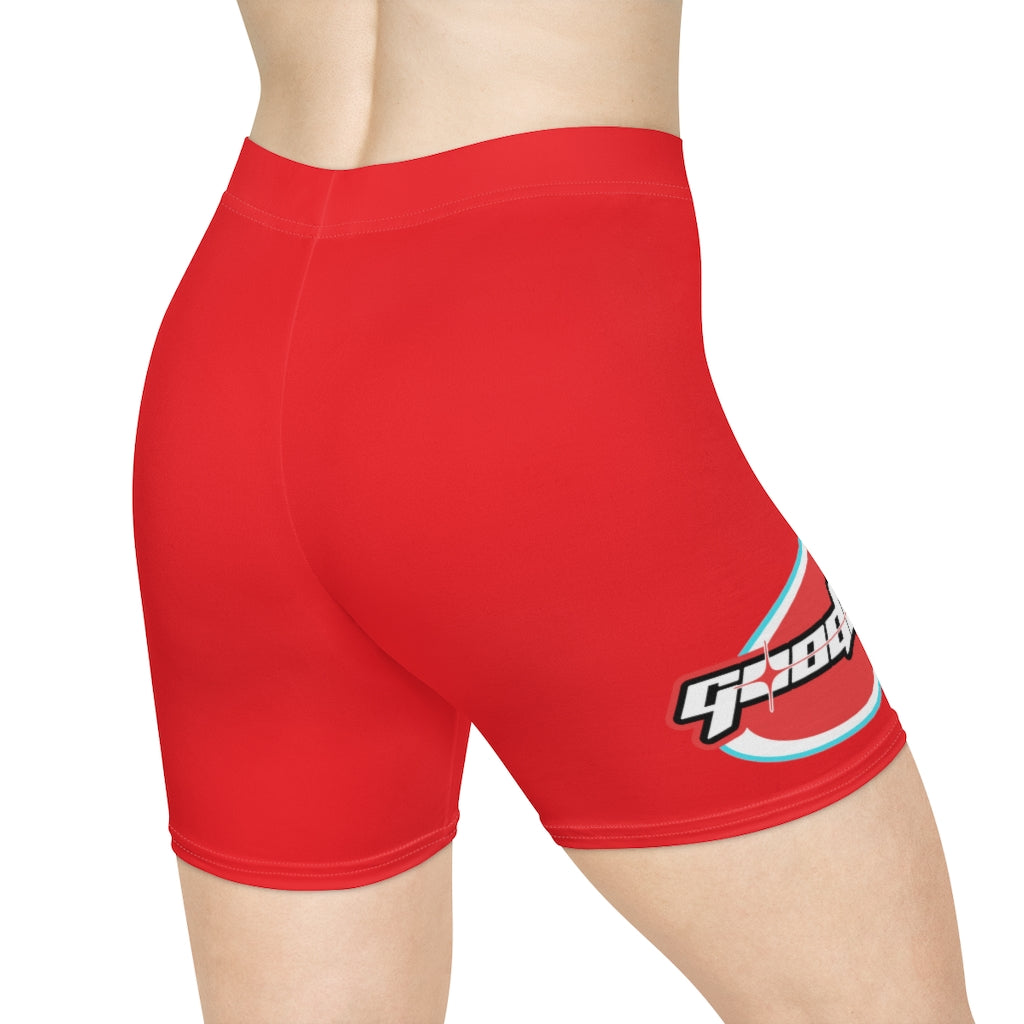 “Good Loot Logo” Red Women's Biker Shorts
