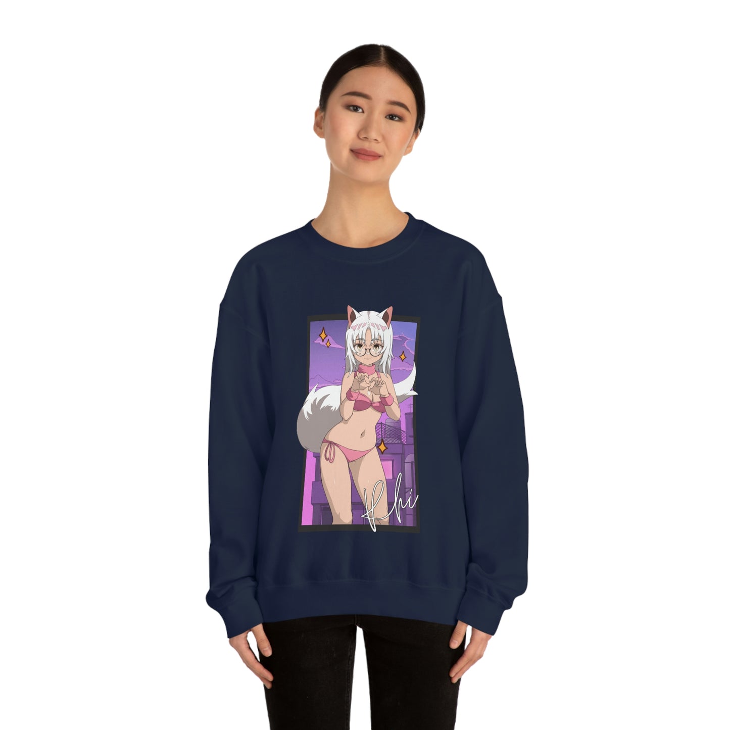 “UWU Rhi” Unisex Heavy Blend™ Crewneck Sweatshirt