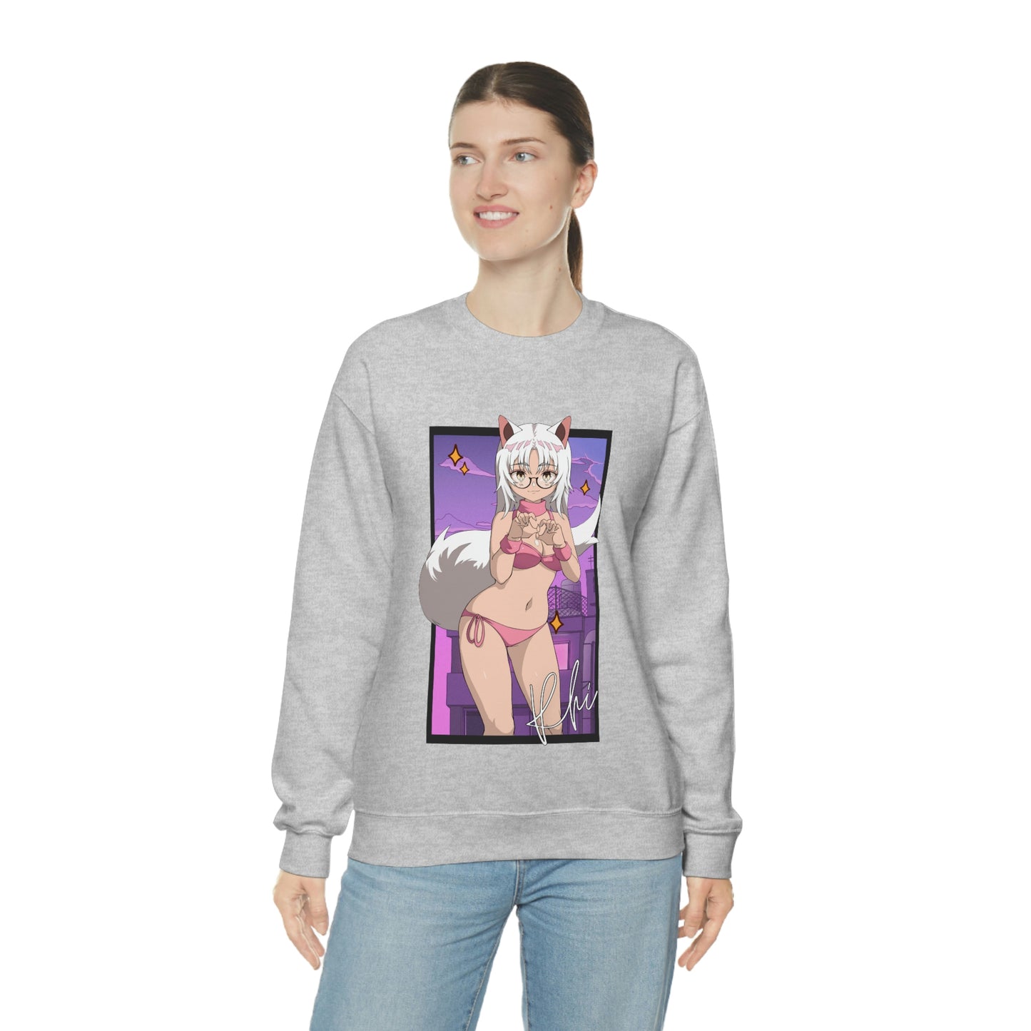 “UWU Rhi” Unisex Heavy Blend™ Crewneck Sweatshirt