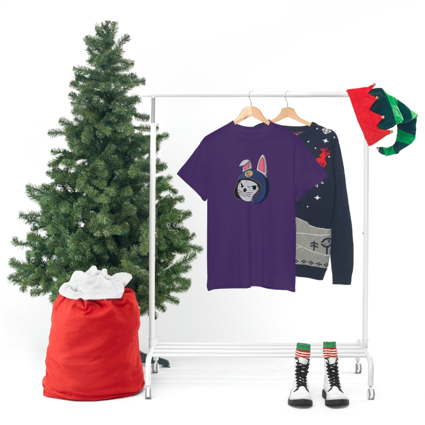 “Bunny Skyline” Unisex Heavy Cotton Tee