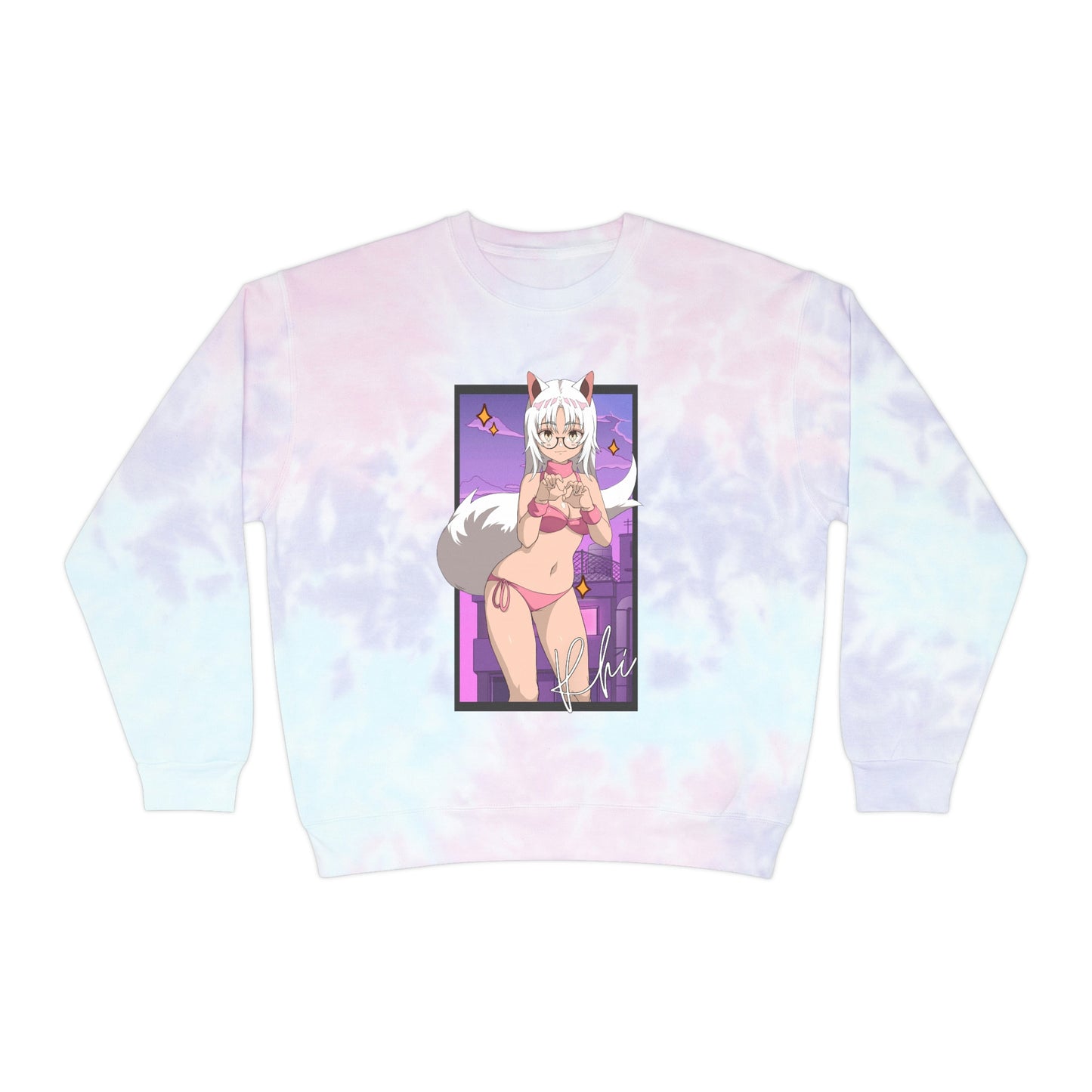 “UWU Rhi” Unisex Tie-Dye Sweatshirt
