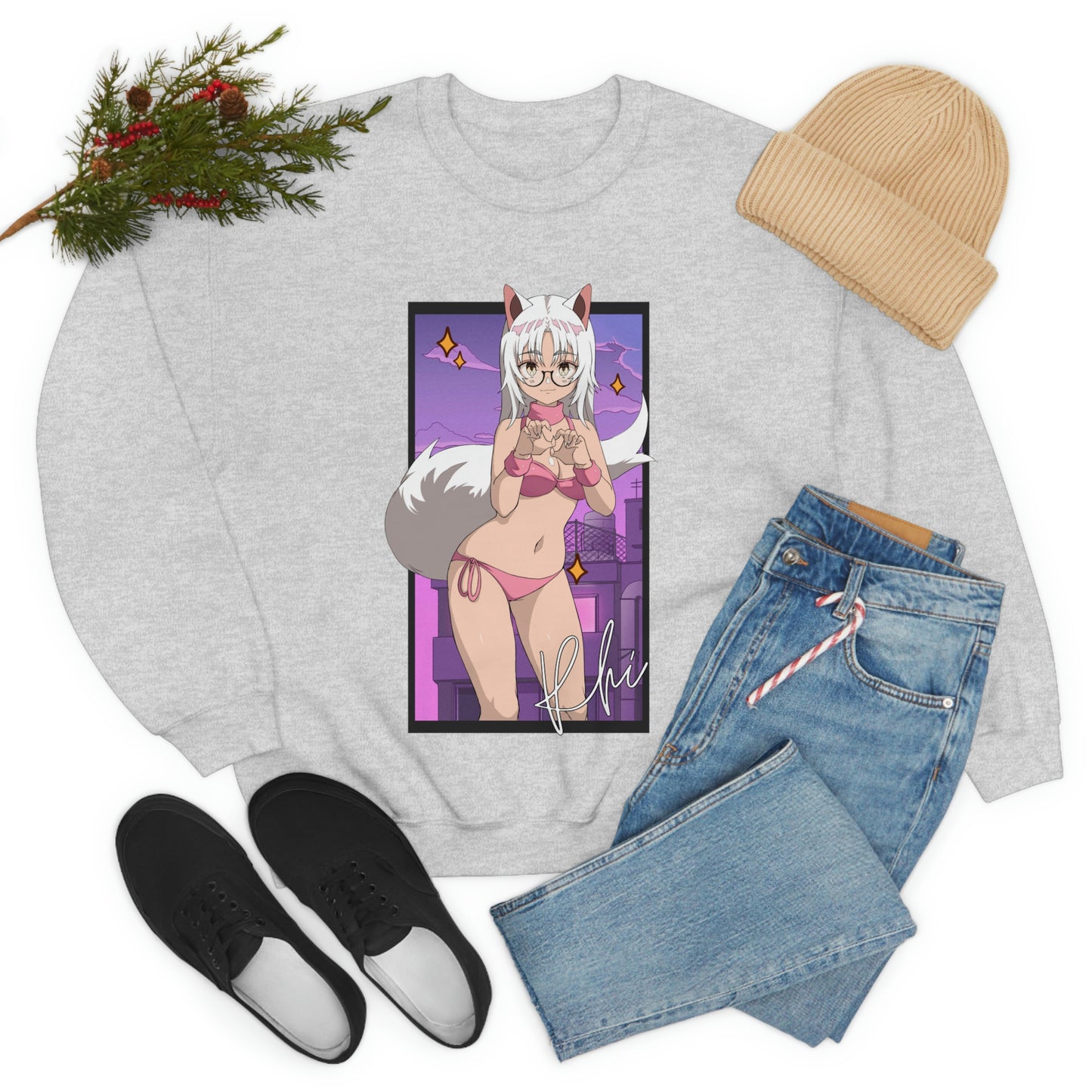 “UWU Rhi” Unisex Heavy Blend™ Crewneck Sweatshirt