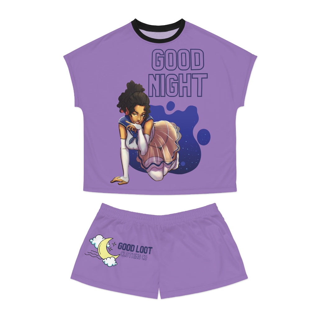 “Good Night Sleep Tight” Women's Short Pajama Set (AOP)