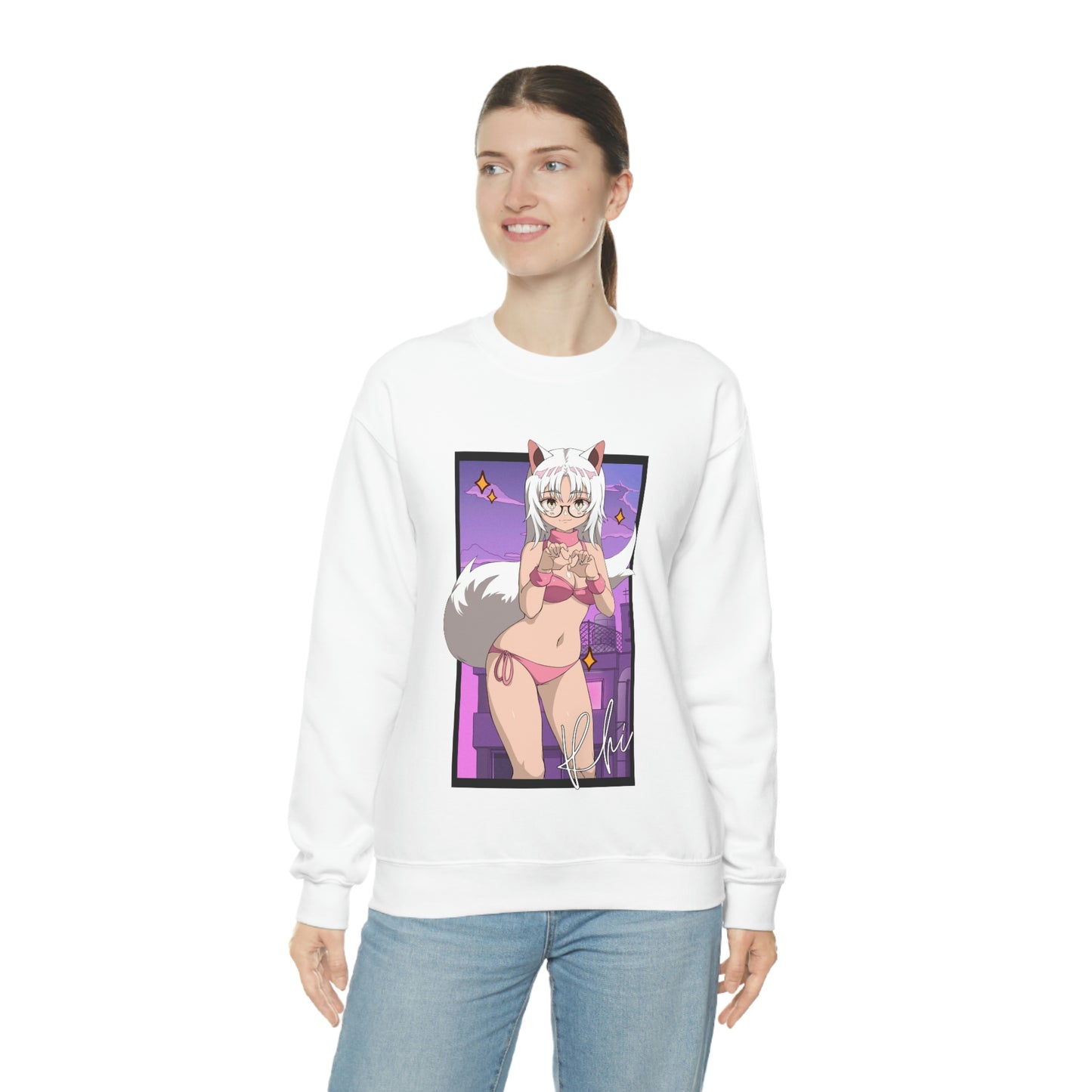 “UWU Rhi” Unisex Heavy Blend™ Crewneck Sweatshirt