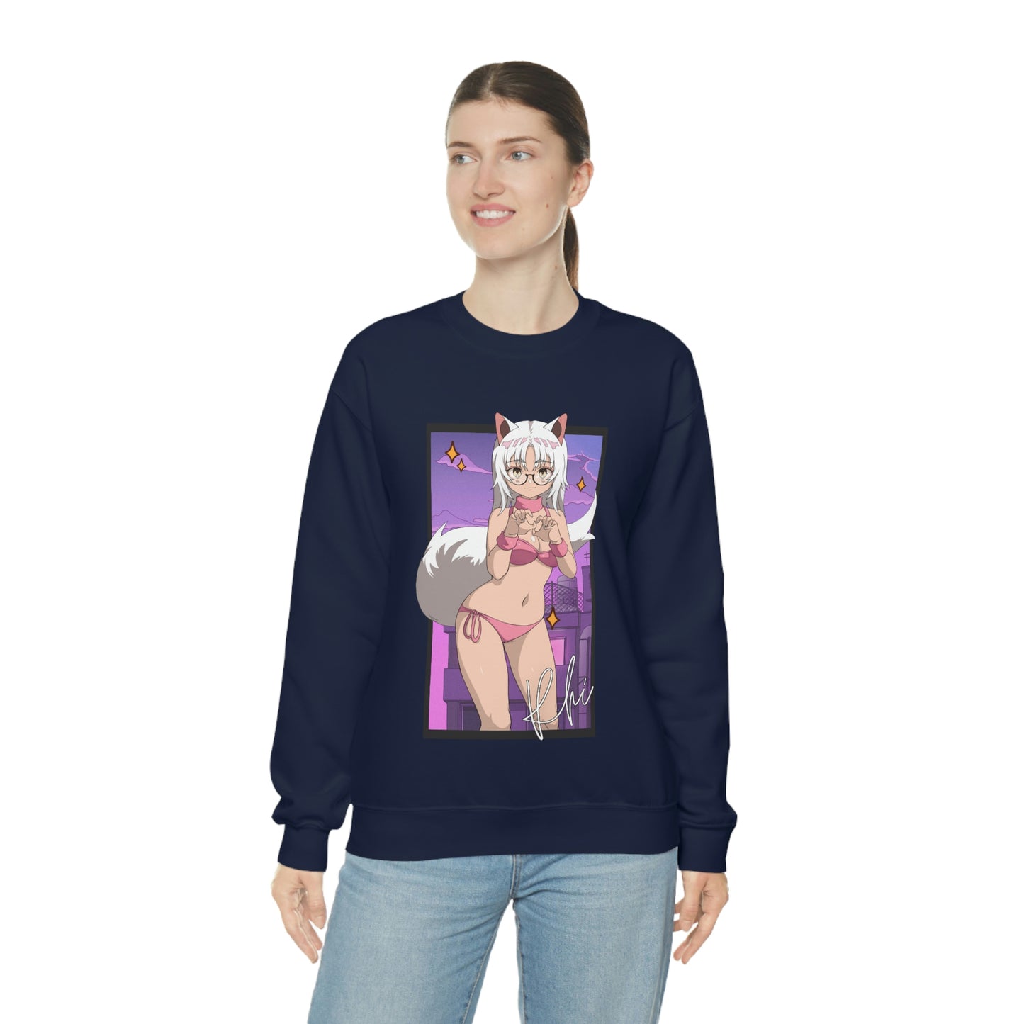 “UWU Rhi” Unisex Heavy Blend™ Crewneck Sweatshirt