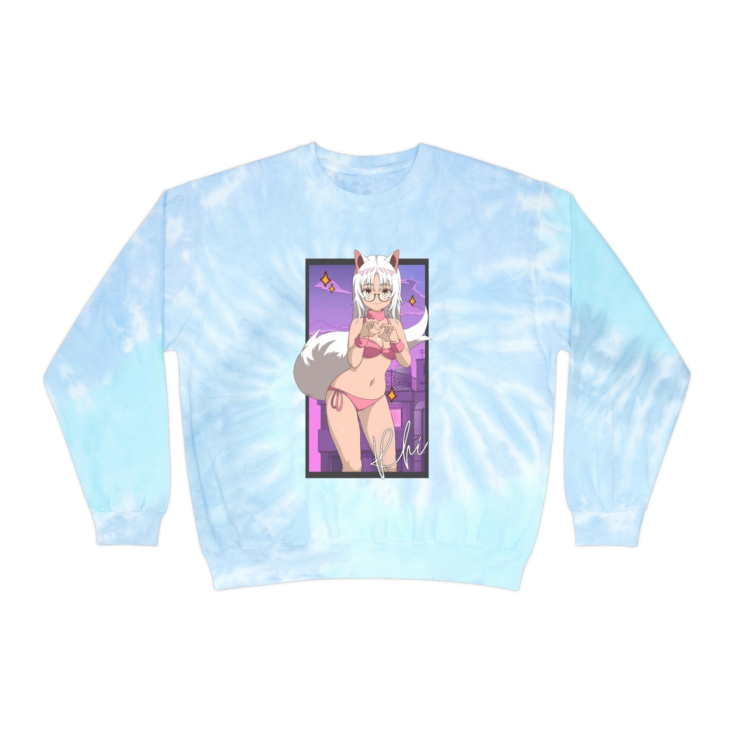 “UWU Rhi” Unisex Tie-Dye Sweatshirt