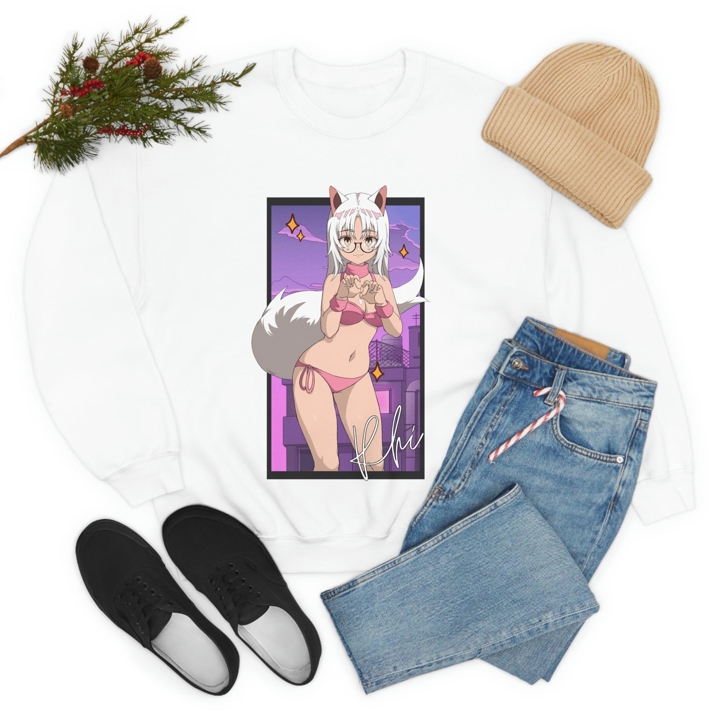“UWU Rhi” Unisex Heavy Blend™ Crewneck Sweatshirt