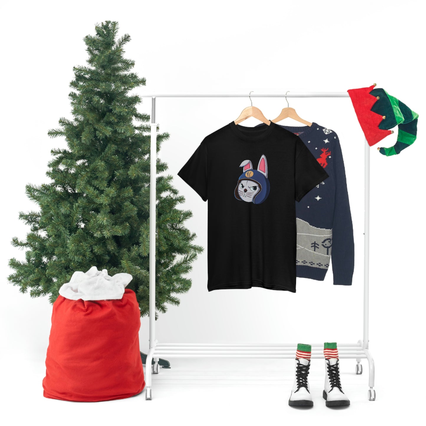“Bunny Skyline” Unisex Heavy Cotton Tee