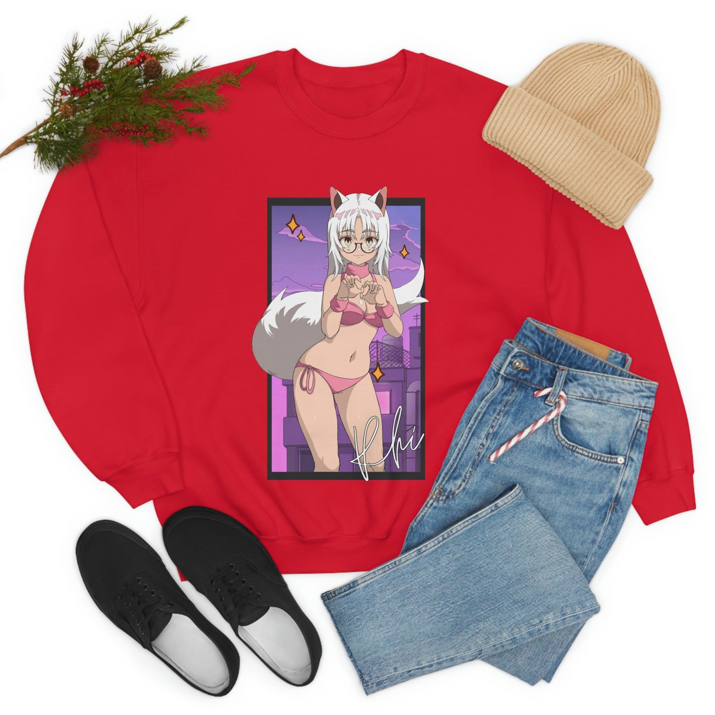 “UWU Rhi” Unisex Heavy Blend™ Crewneck Sweatshirt