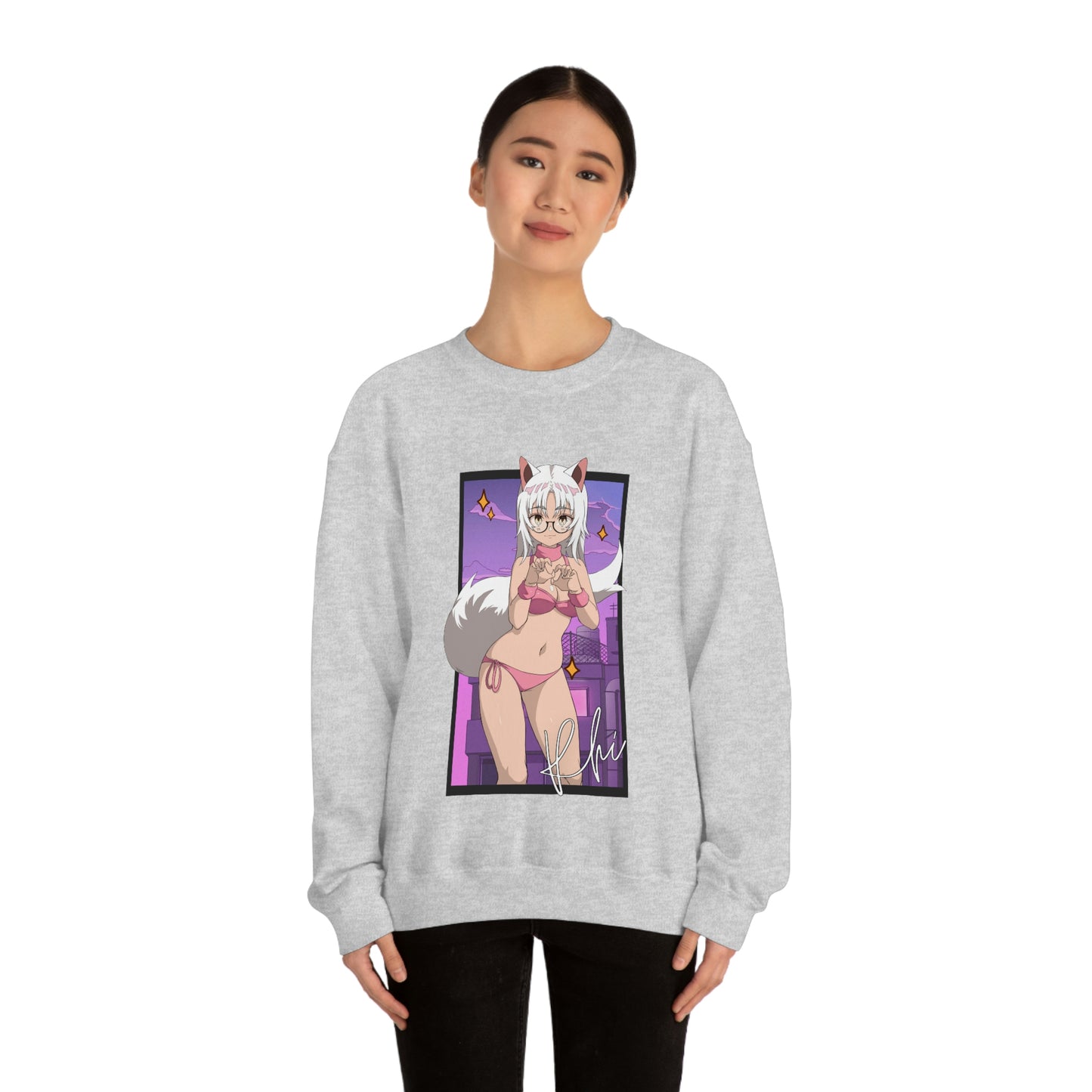 “UWU Rhi” Unisex Heavy Blend™ Crewneck Sweatshirt