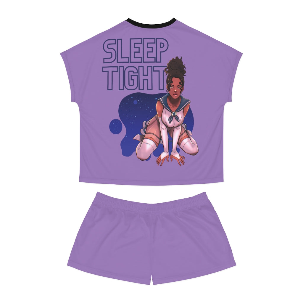 “Good Night Sleep Tight” Women's Short Pajama Set (AOP)