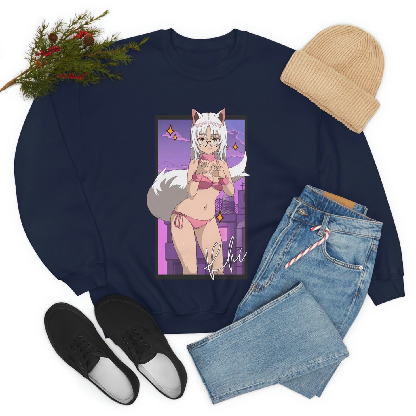 “UWU Rhi” Unisex Heavy Blend™ Crewneck Sweatshirt